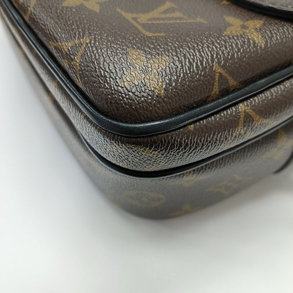 S LOCK Monogram Coated Canvas Brown