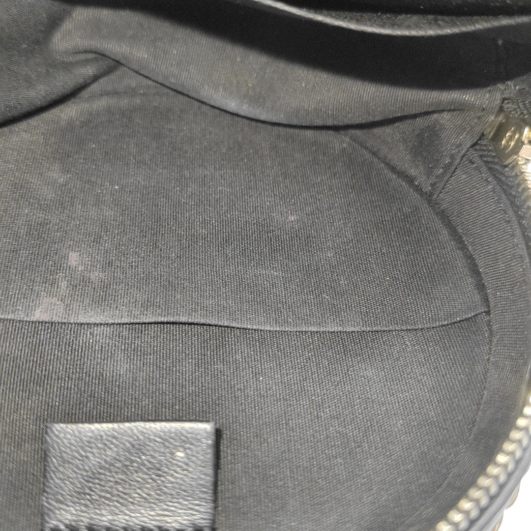 Quilted Lambskin Shoulder Bag Black