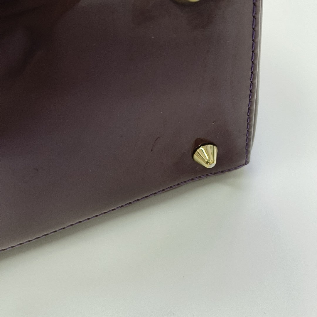 Lady Dior Medium Cannage Patent Leather Purple