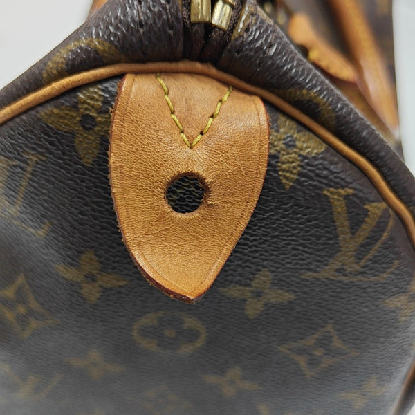 SPEEDY 30 Monogram Coated Canvas Brown