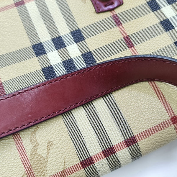 Coated Canvas Top Handle Bag Beige
