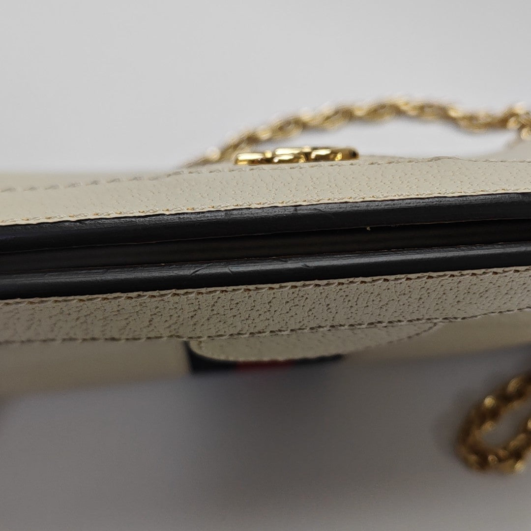 Ophidia Small Calfskin White