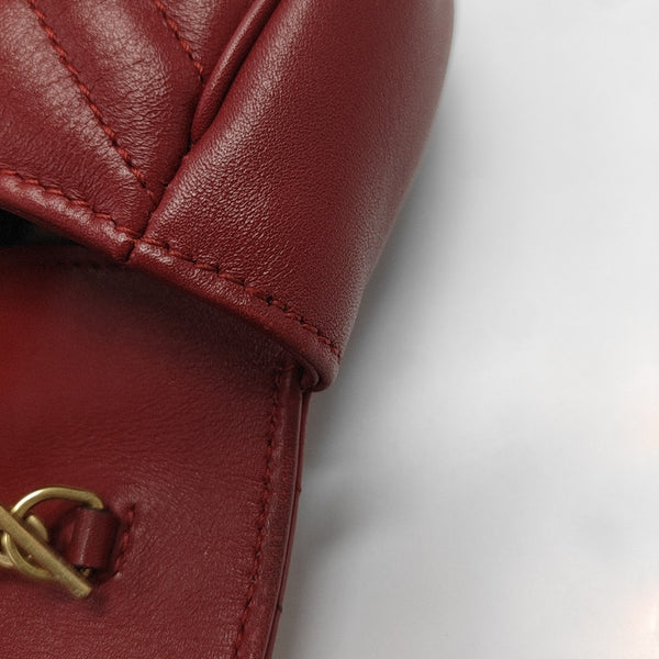 GG Marmont Mini Quilted Calfskin Red