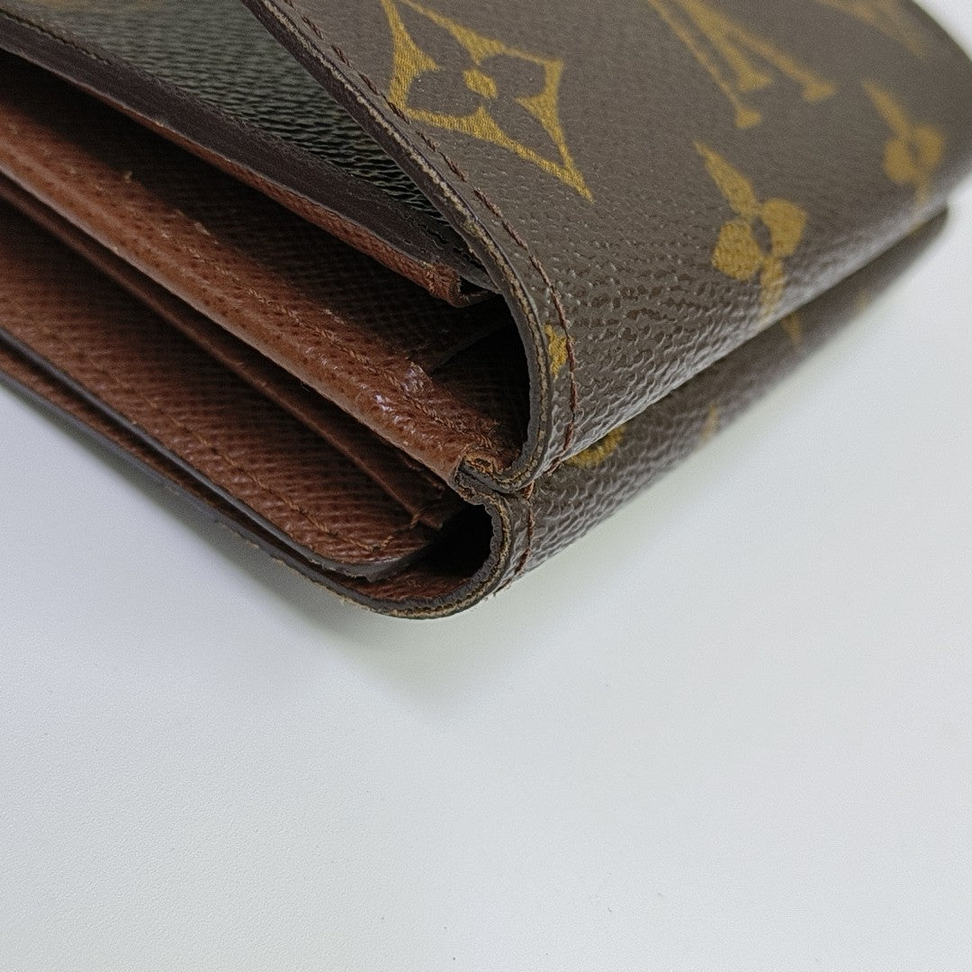 ELISE Monogram Coated Canvas Brown Wallet