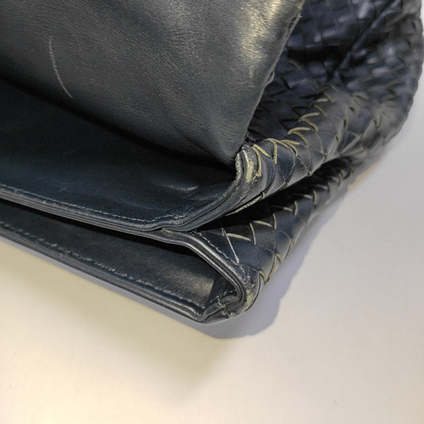 Calfskin Top Handle Bag Blue