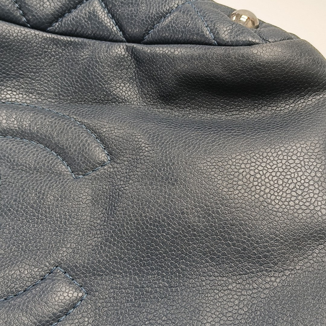 CC TIMELESS SOFT Quilted Grained Calfskin Blue