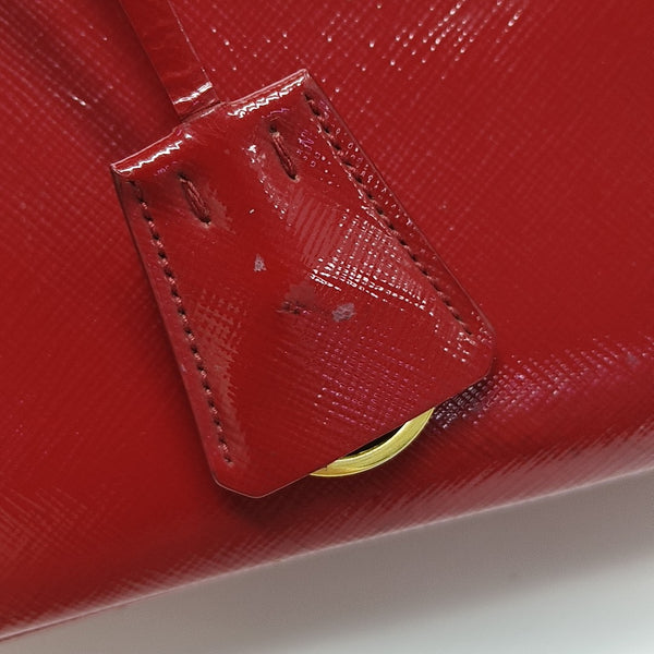 Promenade Small Saffiano Calfskin Red