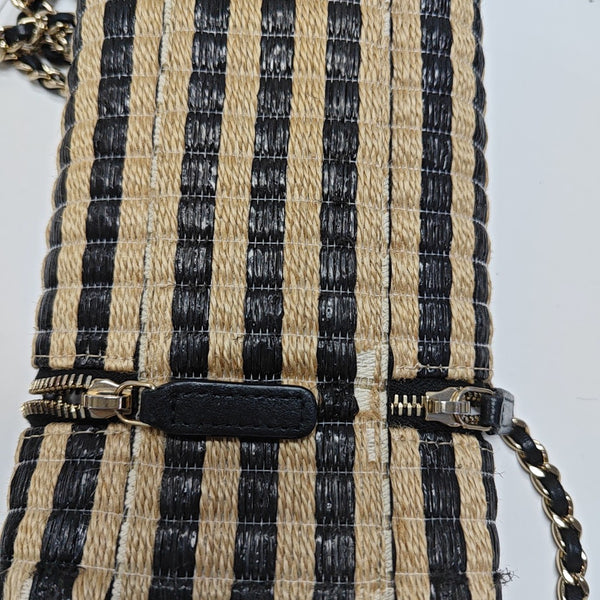 Straw Shoulder Bag Beige