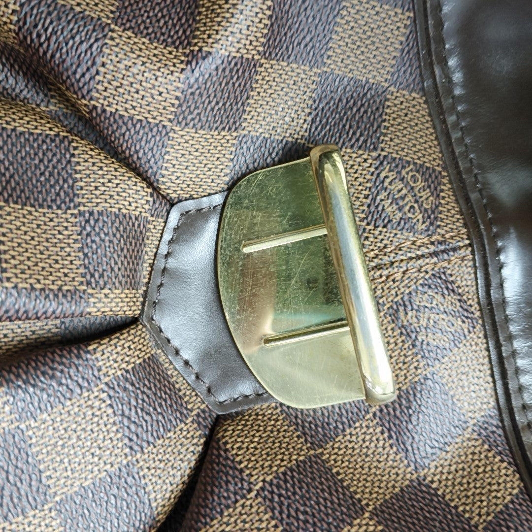 SISTINA MM Damier Ebene Coated Canvas Brown