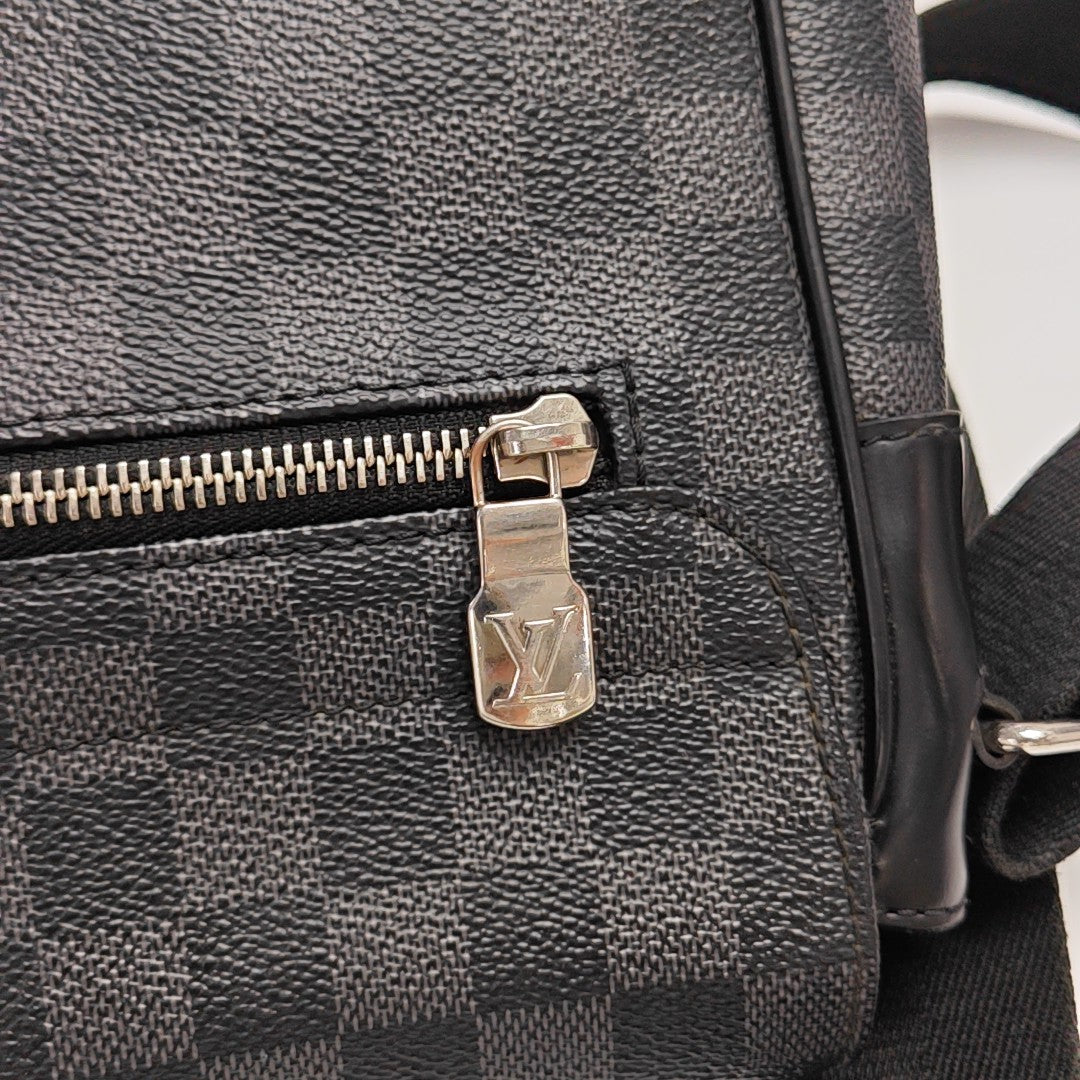 DISTRICT MM Damier Graphite Coated Canvas Gray