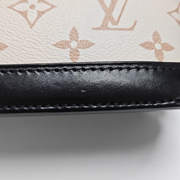 ALMA Super Mini Monogram Coated Canvas Beige