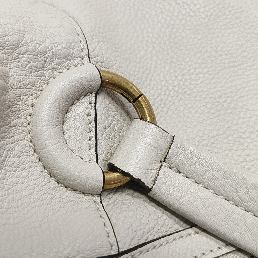 Calfskin Shoulder Bag White