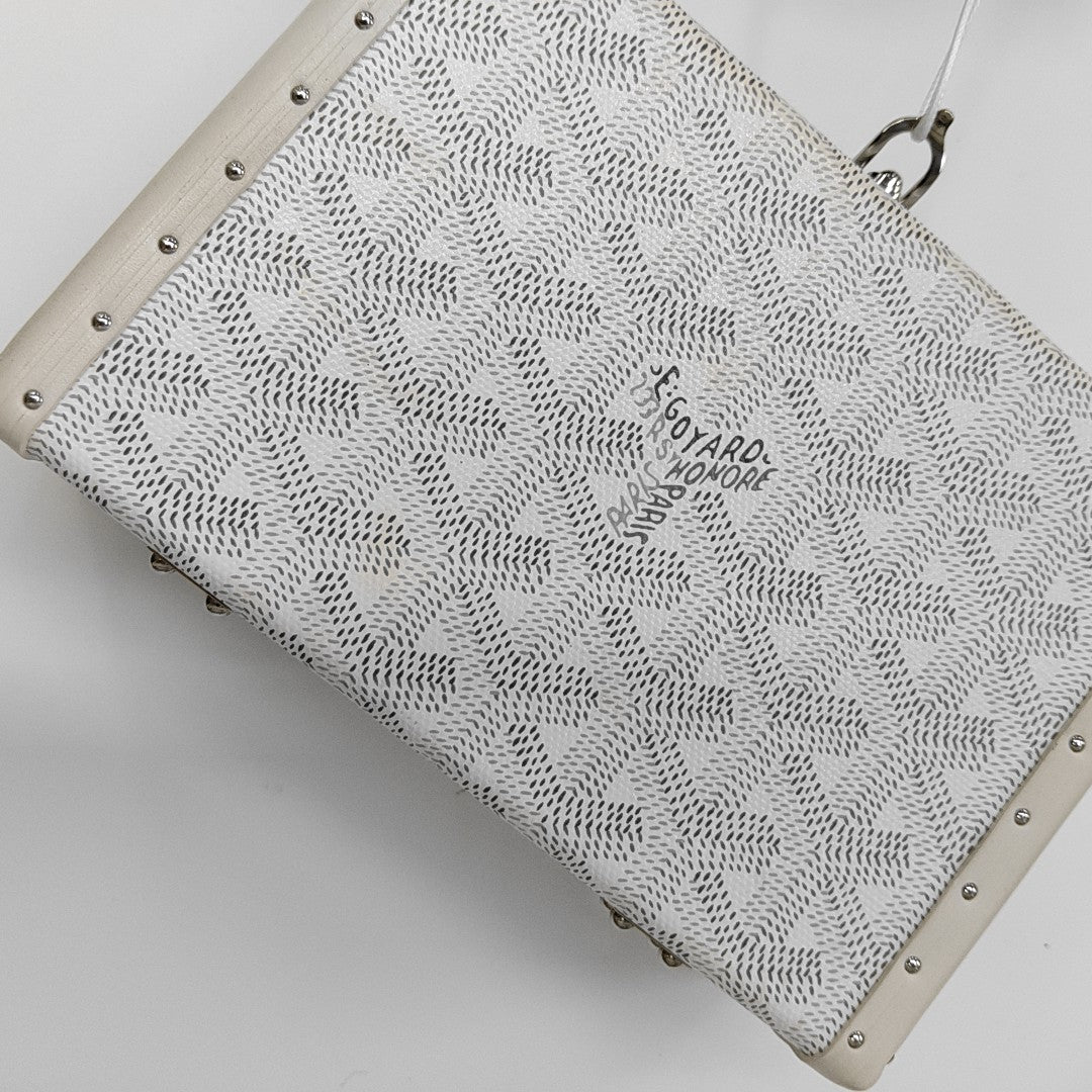 Coated Canvas Shoulder Bag White