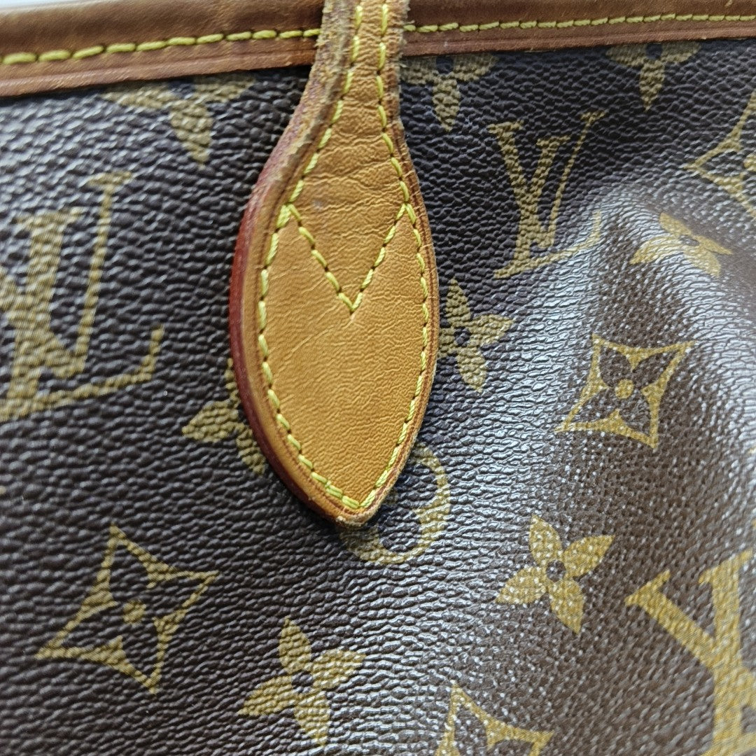 NEVERFULL MM Monogram Coated Canvas Brown
