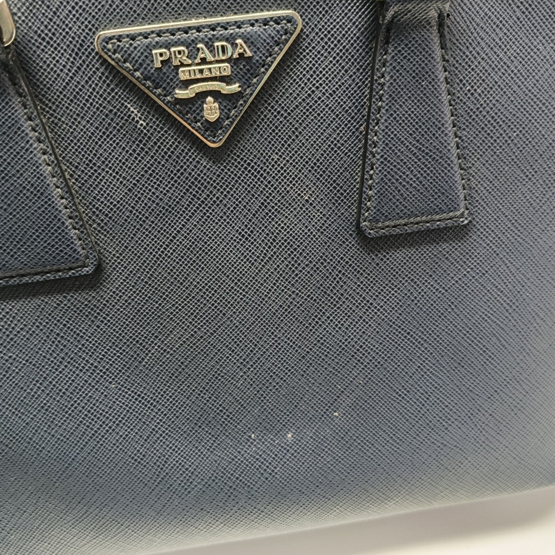 Promenade Small Saffiano Calfskin Blue