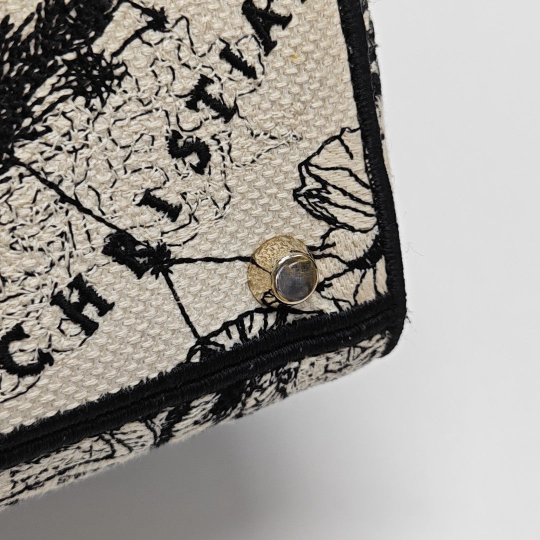 Lady Dior Medium Fabric Beige