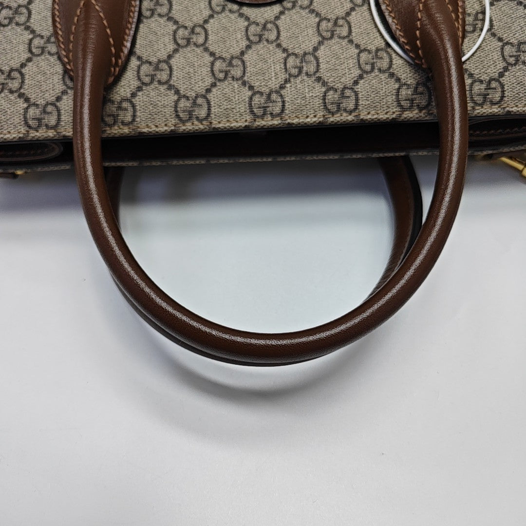 Retro Small Monogram Coated Canvas Brown