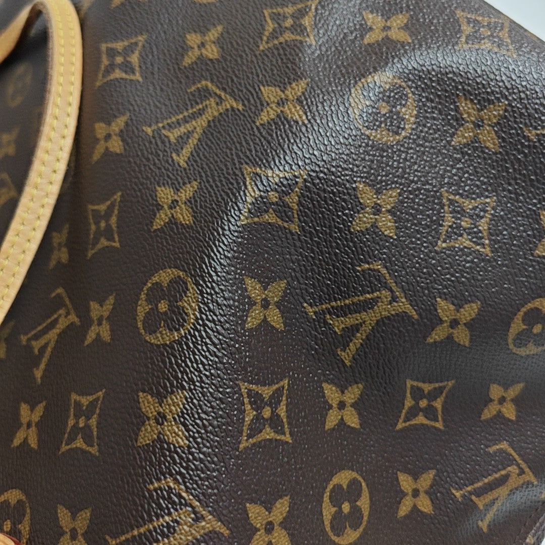 NEVERFULL MM Monogram Coated Canvas Brown