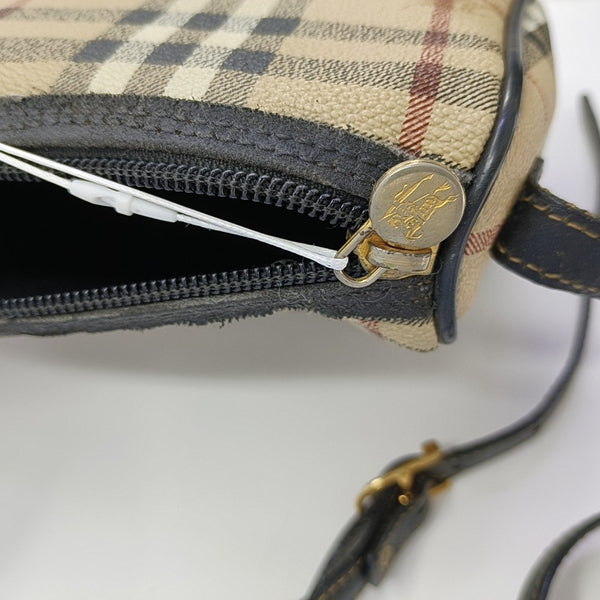 Coated Canvas Shoulder Bag Beige