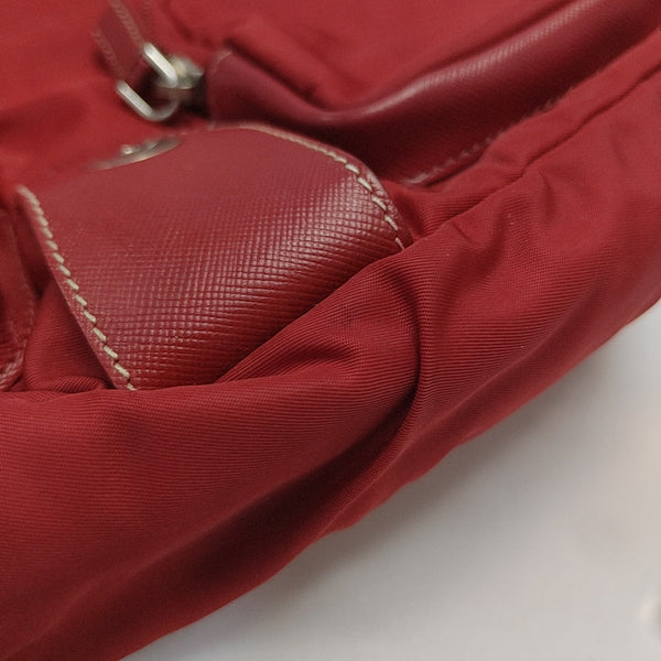 Nylon Shoulder Bag Red