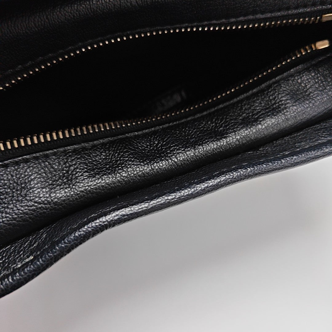 GABRIELLE Small Quilted Lambskin Black