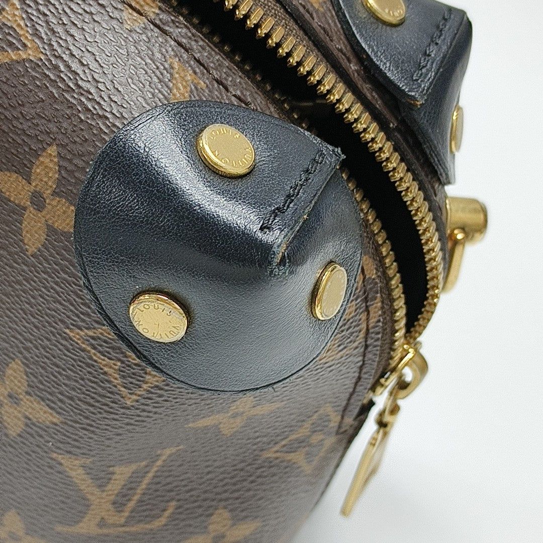 PETITE MALLE Monogram Coated Canvas Brown