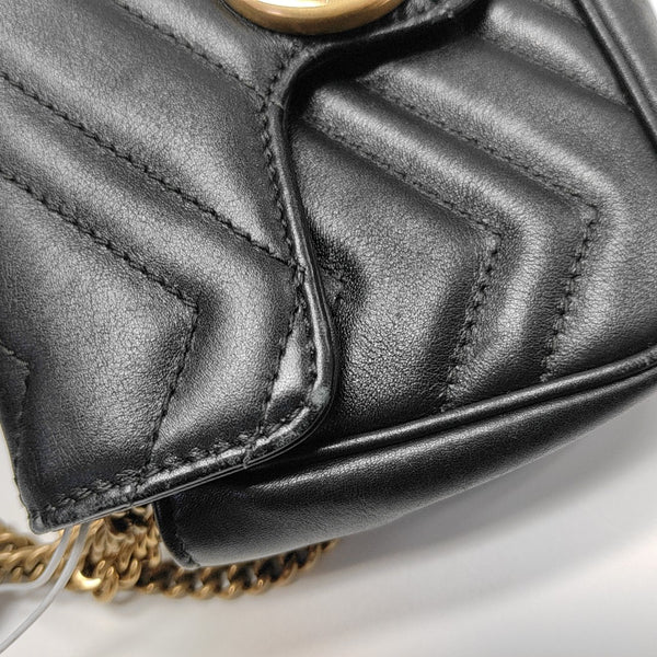 GG Marmont Mini Quilted Calfskin Black