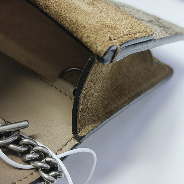 Dionysus Super Mini Monogram Coated Canvas Beige