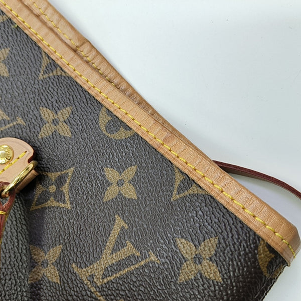 NEVERFULL GM Monogram Coated Canvas Brown