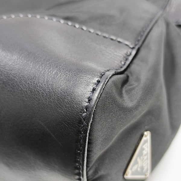 Nylon Top Handle Bag Black