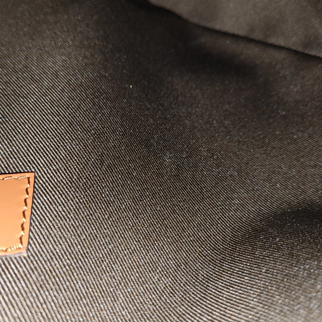 LOOP HOBO Monogram Coated Canvas Brown