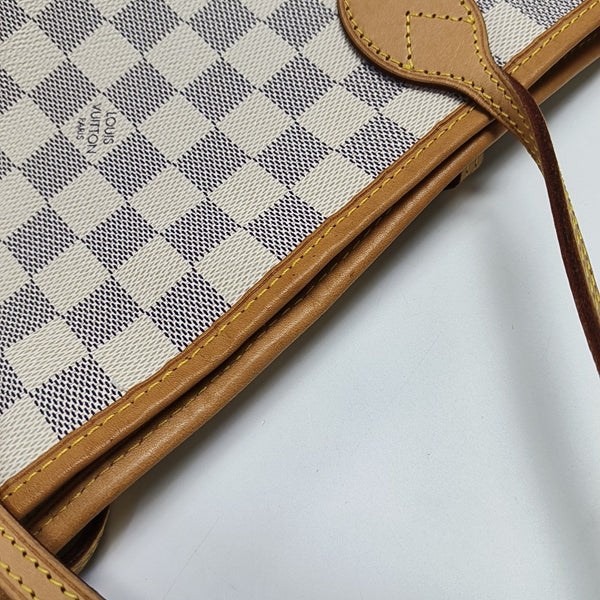 NEVERFULL MM Damier Azur Coated Canvas White