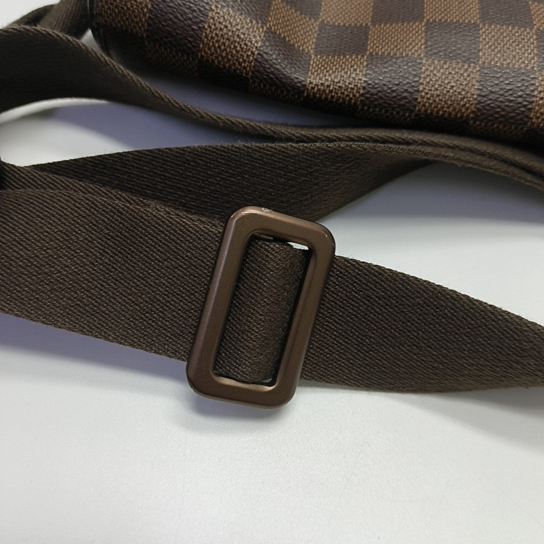 BROOKLYN PM Damier Ebene Coated Canvas Brown