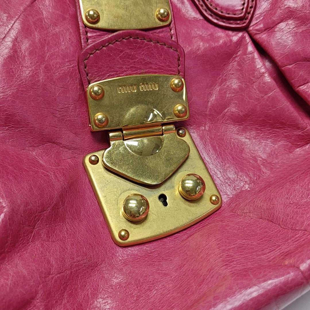 Miu Coffer Calfskin Red