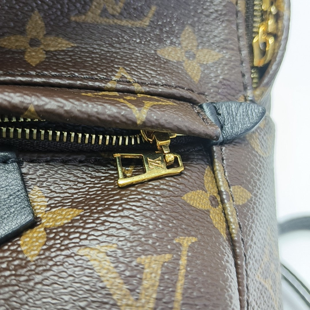 PALM SPRINGS Mini Monogram Coated Canvas Brown