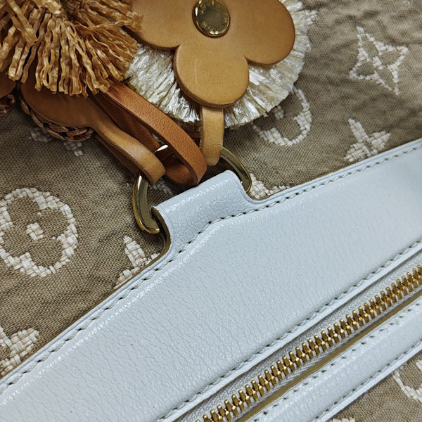 SABBIA BESACE GM Monogram Canvas Beige