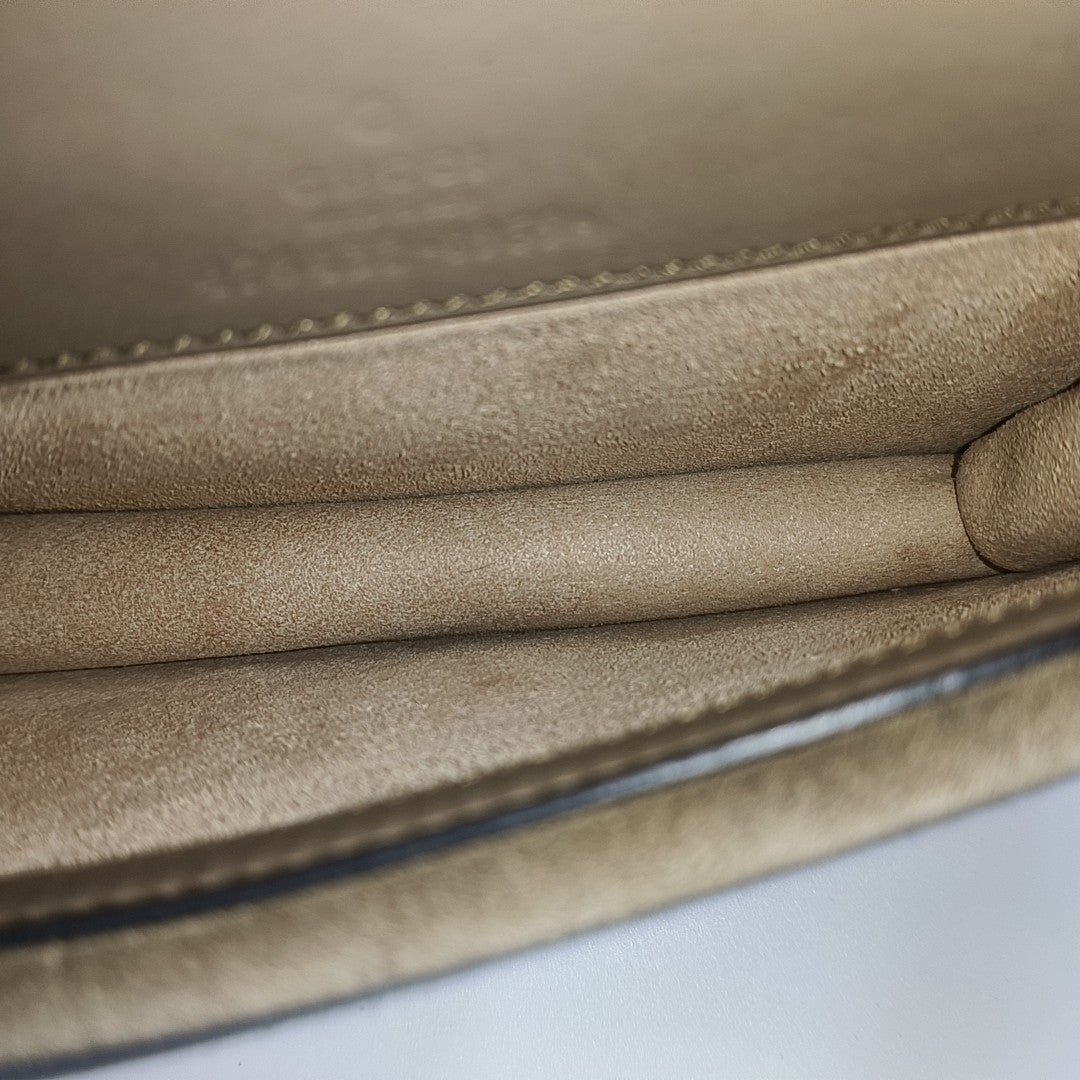 Dionysus Super Mini Monogram Coated Canvas Beige