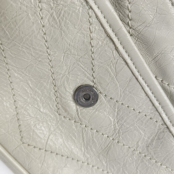 NIKI Small Chevron Calfskin Gray
