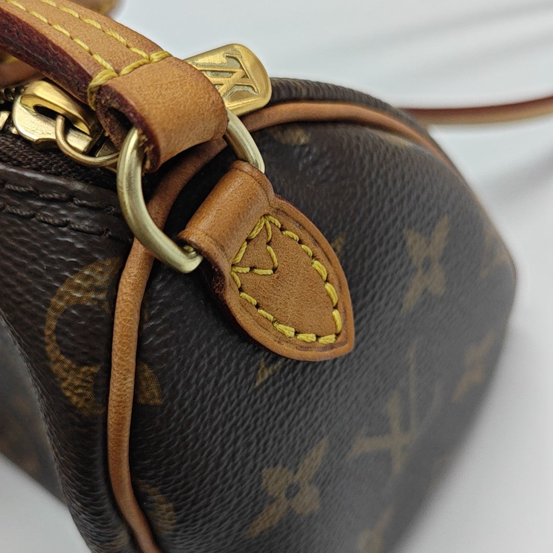 SPEEDY Nano Monogram Coated Canvas Brown