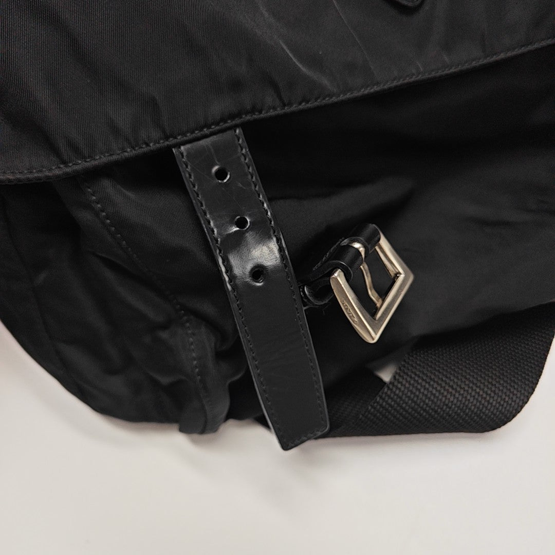 Nylon Shoulder Bag Black