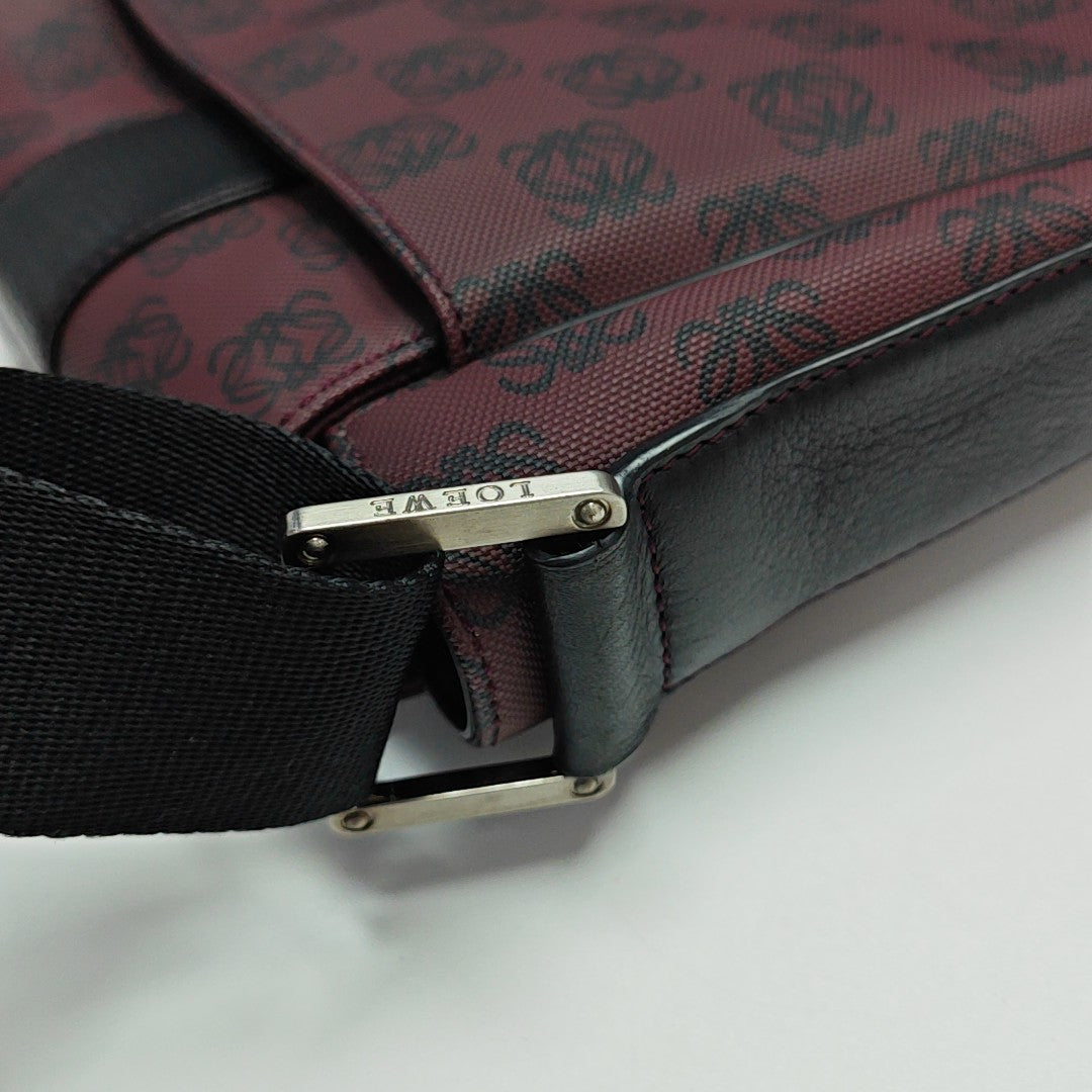 Coated Canvas Shoulder Bag Red