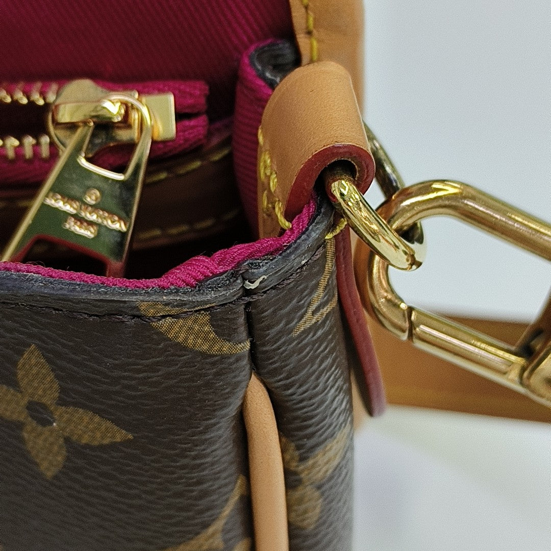 DIANE Monogram Coated Canvas Brown