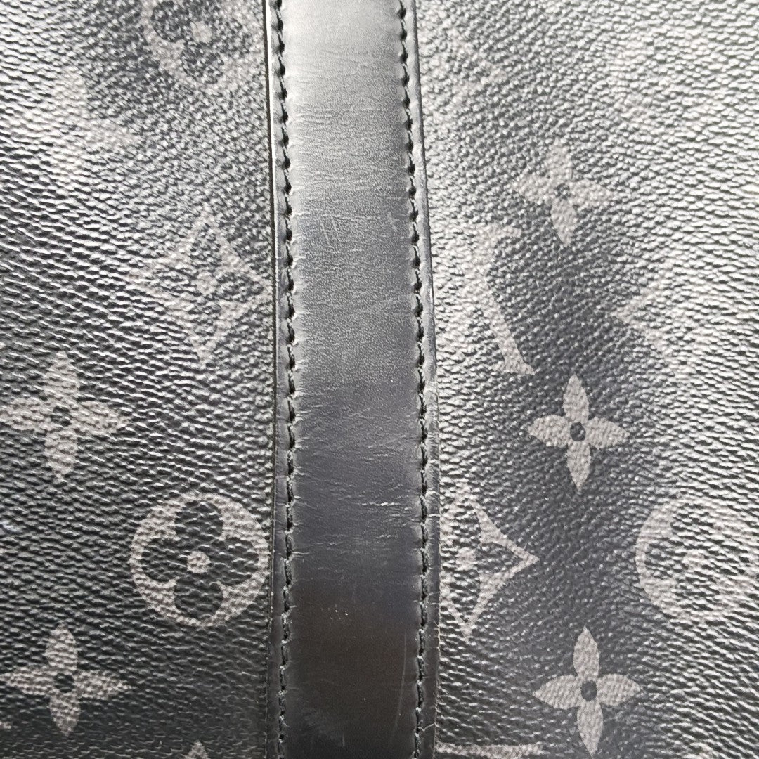 KEEPALL 45 Monogram Coated Canvas Black