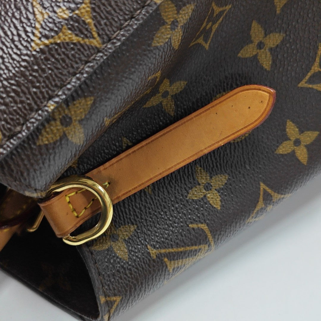 MONTAIGNE MM Monogram Coated Canvas Brown