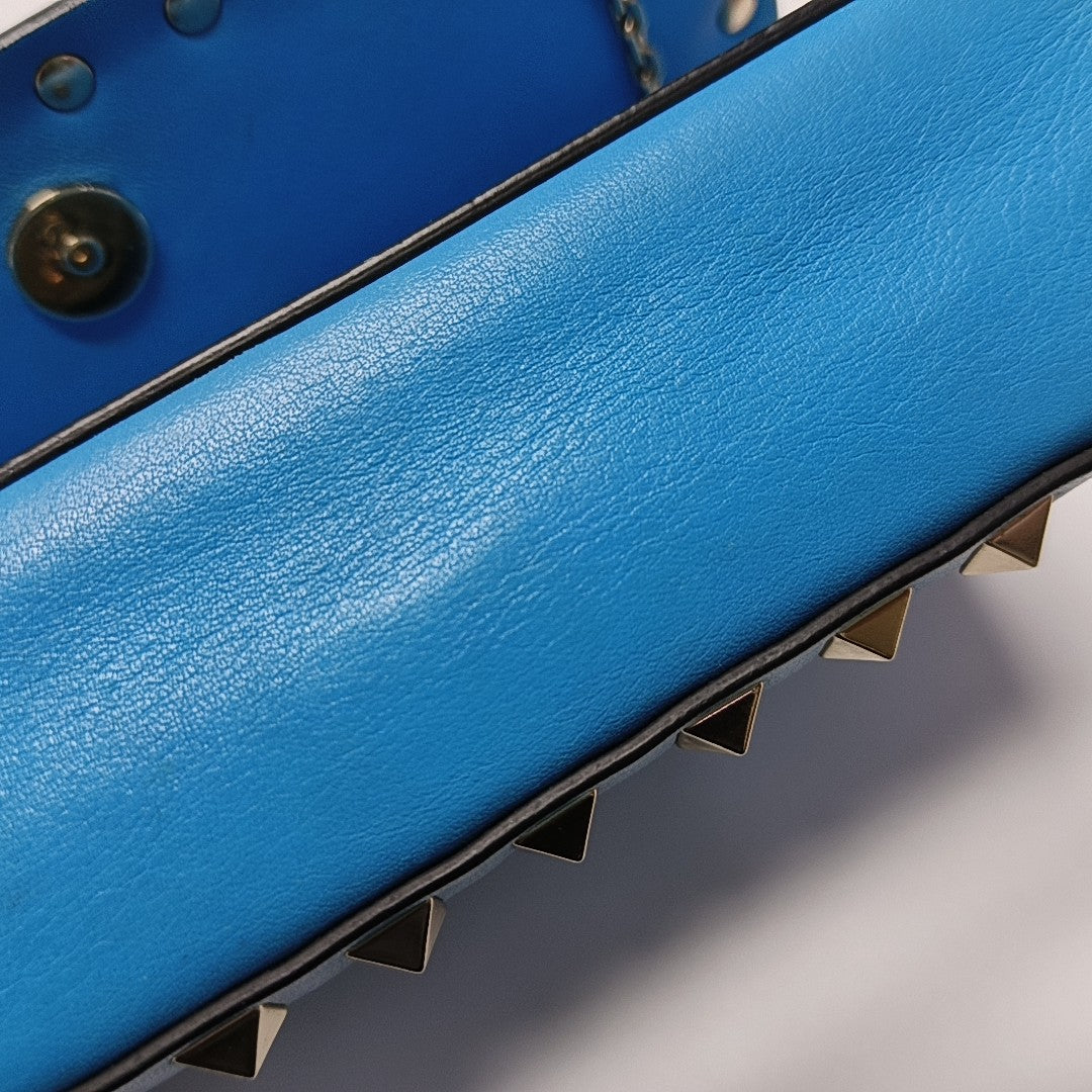 Rockstud Calfskin Blue
