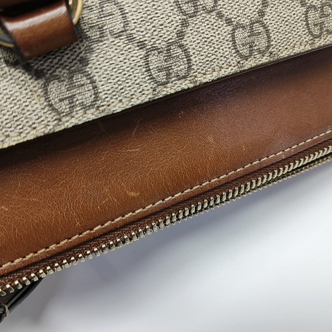 GG Blooms Monogram Coated Canvas Beige