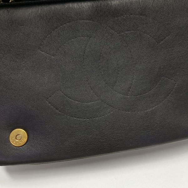 Quilted Lambskin Shoulder Bag Black