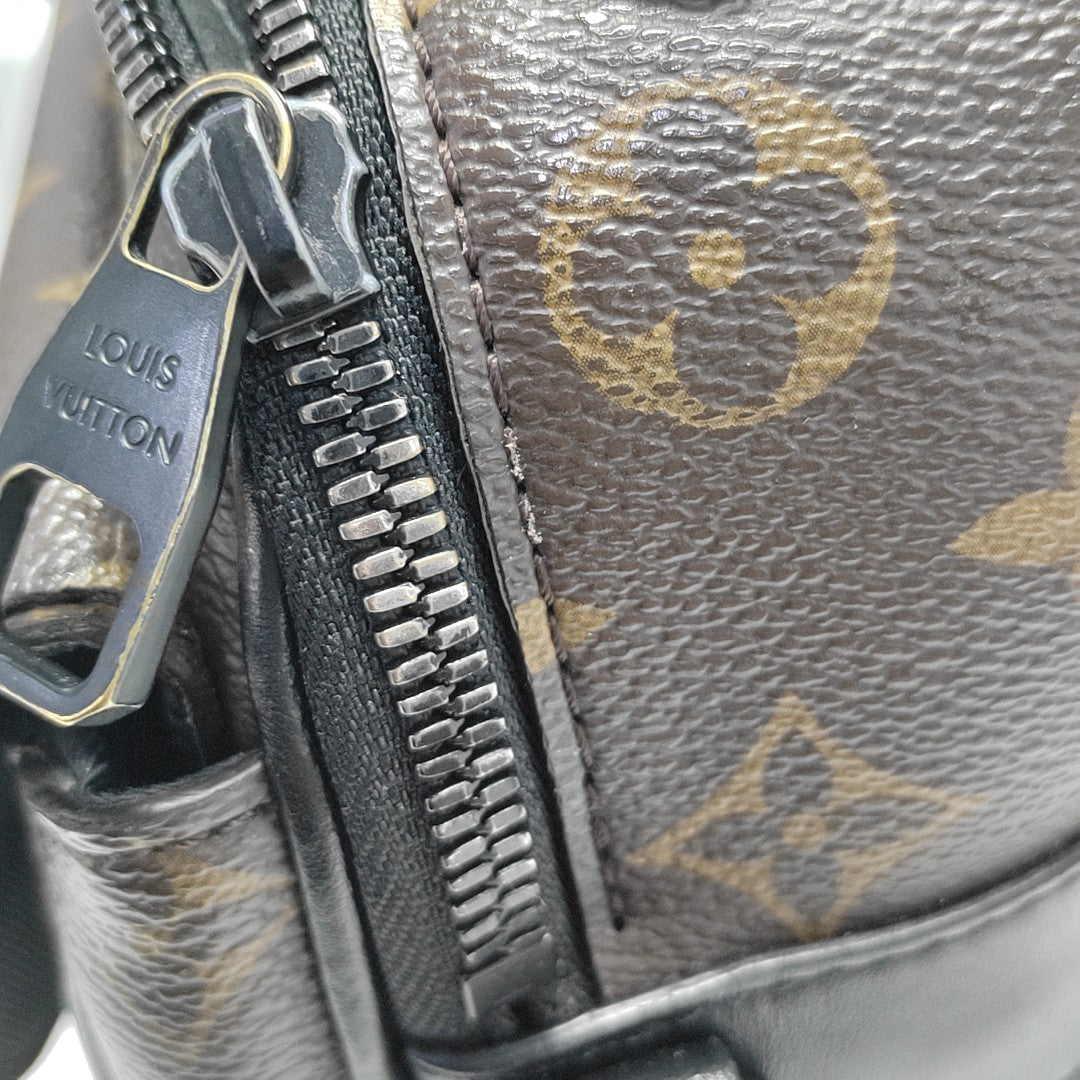 S LOCK Monogram Coated Canvas Brown