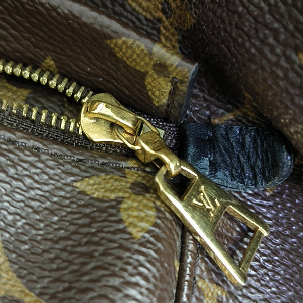 Monogram Coated Canvas Backpack Brown