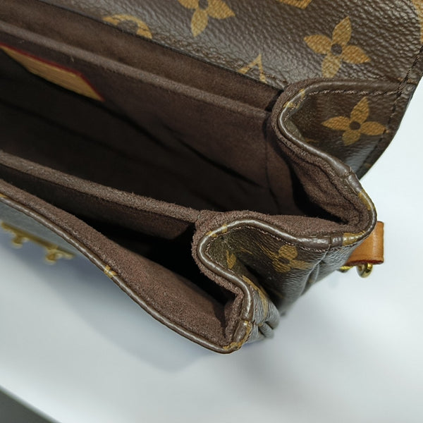 MÉTIS MM Monogram Coated Canvas Brown